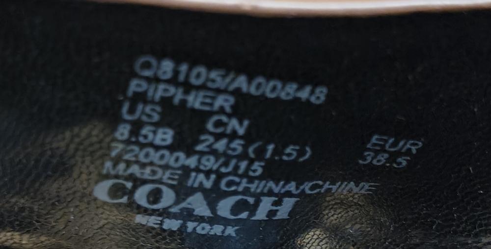 Coach Snake Pipher Heel No. Q8105 8.5B - Picture 5 of 10